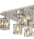 Keene Square 9 Light G9 Flush Light Polished Chrome / Clear Crystal Shade-5