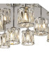 Keene Square 9 Light G9 Flush Light Polished Chrome / Clear Crystal Shade-6