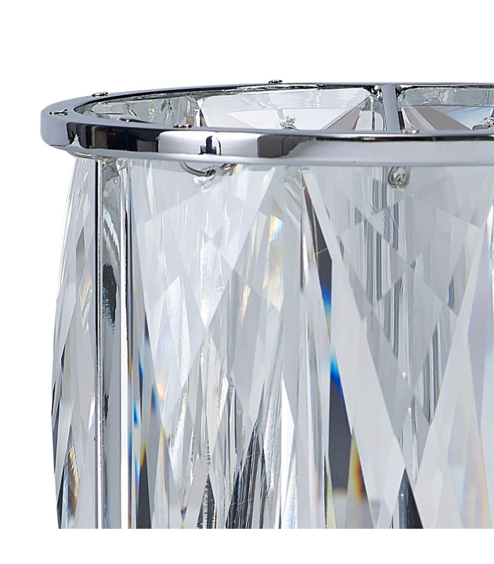 Keene Square 9 Light G9 Flush Light Polished Chrome / Clear Crystal Shade-9