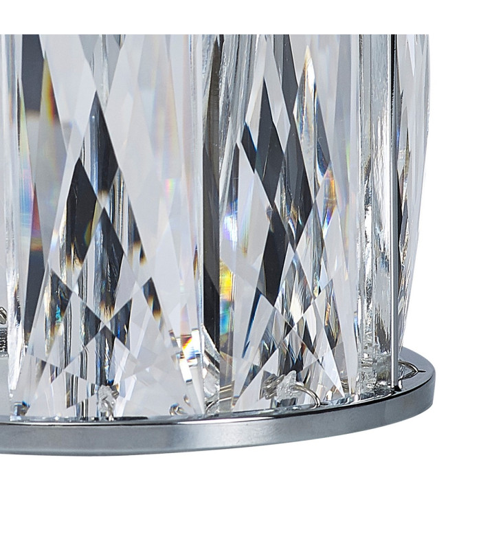 Keene Square 9 Light G9 Flush Light Polished Chrome / Clear Crystal Shade-10