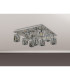Keene Square 9 Light G9 Flush Light Polished Chrome / Clear Crystal Shade-11