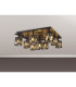 Keene Square 9 Light G9 Flush Light Satin Black / Smoke Crystal Shade-3