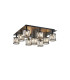 Keene Square 9 Light G9 Flush Sand Black / Clear Crystal Shade-1