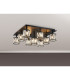 Keene Square 9 Light G9 Flush Sand Black / Clear Crystal Shade-3