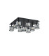 Keene Square 9 Light G9 Flush Sand Black / Clear Crystal Shade-4