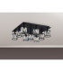 Keene Square 9 Light G9 Flush Sand Black / Clear Crystal Shade-12