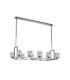 Keene 10 Light Rectangle G9 Telescopic Light Polished Chrome / Clear Crystal Shade-1