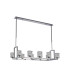 Keene 10 Light Rectangle G9 Telescopic Light Polished Chrome / Clear Crystal Shade-4