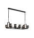 Keene 10 Light Rectangle G9 Telescopic Light Sand Black / Smoked Crystal Shade-1