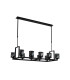 Keene 10 Light Rectangle G9 Telescopic Light Sand Black / Smoked Crystal Shade-4