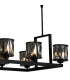 Keene 10 Light Rectangle G9 Telescopic Light Sand Black / Smoked Crystal Shade-6