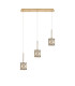 Keene 3 Light G9 2m Linear Pendant French Gold / Clear Crystal Shade-1