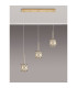Keene 3 Light G9 2m Linear Pendant French Gold / Clear Crystal Shade-3