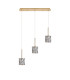 Keene 3 Light G9 2m Linear Pendant French Gold / Clear Crystal Shade-4