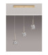 Keene 3 Light G9 2m Linear Pendant French Gold / Clear Crystal Shade-9