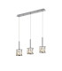 Keene 3 Light G9 2m Linear Pendant Polished Chrome / Clear Crystal Shade-1