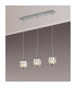 Keene 3 Light G9 2m Linear Pendant Polished Chrome / Clear Crystal Shade-3