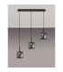 Keene 3 Light G9 2m Linear Pendant Satin Black / Smoke Crystal Shade-9