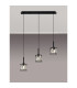 Keene 3 Light G9 2m Linear Pendant Sand Black / Clear Crystal Shade-3