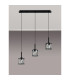 Keene 3 Light G9 2m Linear Pendant Sand Black / Clear Crystal Shade-9