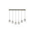 Keene 6 Light G9 2m Linear Pendant Antique Brass / Clear Crystal Shade-4