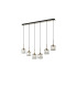 Keene 6 Light G9 2m Linear Pendant Antique Brass / Clear Crystal Shade-5