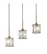 Keene 6 Light G9 2m Linear Pendant Antique Brass / Clear Crystal Shade-6
