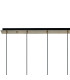 Keene 6 Light G9 2m Linear Pendant Antique Brass / Clear Crystal Shade-7