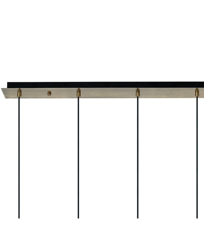Keene 6 Light G9 2m Linear Pendant Antique Brass / Clear Crystal Shade-7