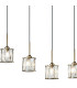 Keene 6 Light G9 2m Linear Pendant Antique Brass / Clear Crystal Shade-9