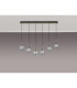 Keene 6 Light G9 2m Linear Pendant Antique Brass / Clear Crystal Shade-13