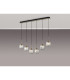 Keene 6 Light G9 2m Linear Pendant Antique Brass / Clear Crystal Shade-14