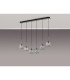 Keene 6 Light G9 2m Linear Pendant Antique Brass / Clear Crystal Shade-15