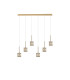 Keene 6 Light G9 2m Linear Pendant French Gold / Clear Crystal Shade-1