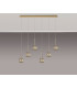 Keene 6 Light G9 2m Linear Pendant French Gold / Clear Crystal Shade-3