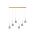 Keene 6 Light G9 2m Linear Pendant French Gold / Clear Crystal Shade-4