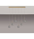 Keene 6 Light G9 2m Linear Pendant French Gold / Clear Crystal Shade-10