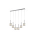 Keene 6 Light G9 2m Linear Pendant Polished Chrome / Clear Crystal Shade-1