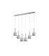 Keene 6 Light G9 2m Linear Pendant Polished Chrome / Clear Crystal Shade-4