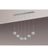 Keene 6 Light G9 2m Linear Pendant Polished Chrome / Clear Crystal Shade-10