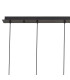 Keene 6 Light G9 2m Linear Pendant Satin Black / Smoke Crystal Shade-5