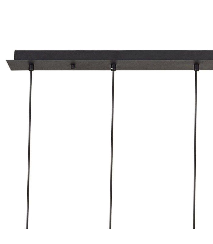 Keene 6 Light G9 2m Linear Pendant Satin Black / Smoke Crystal Shade-5