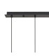 Keene 6 Light G9 2m Linear Pendant Satin Black / Smoke Crystal Shade-7