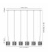 Keene 6 Light G9 2m Linear Pendant Sand Black / Clear Crystal Shade-2