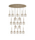 Keene 19 Light G9 2m Oval Multiple Pendant French Gold / Clear Crystal Shade Item Weight: 24.1kg-1
