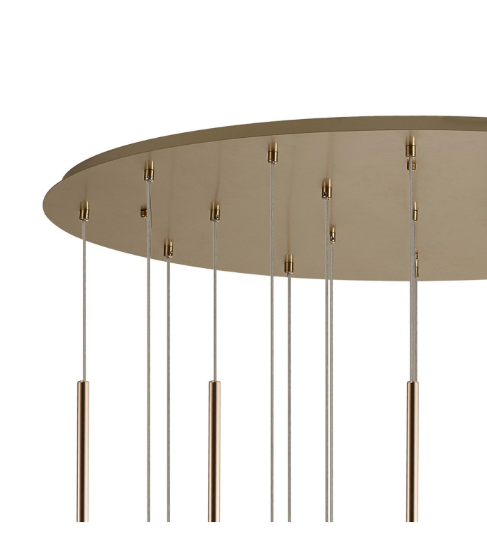 Keene 19 Light G9 2m Oval Multiple Pendant French Gold / Clear Crystal Shade Item Weight: 24.1kg-5