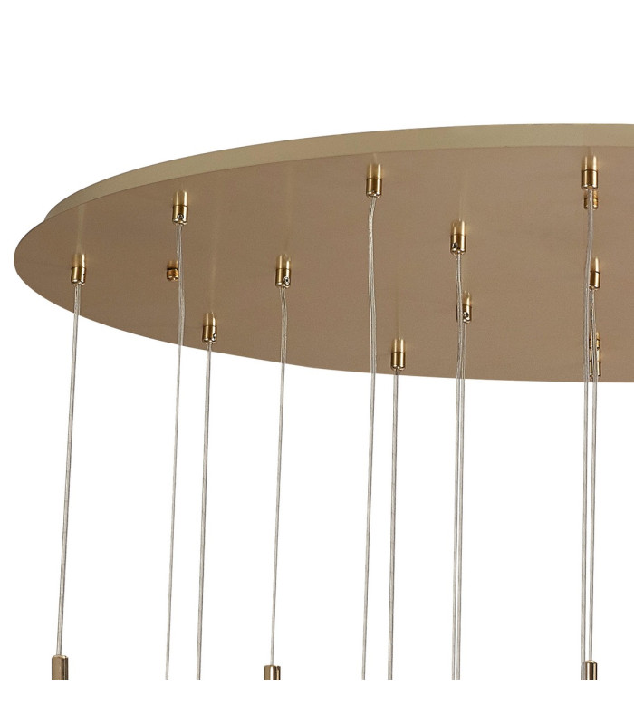 Keene 19 Light G9 2m Oval Multiple Pendant French Gold / Clear Crystal Shade Item Weight: 24.1kg-8