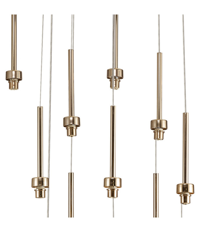 Keene 19 Light G9 2m Oval Multiple Pendant French Gold / Clear Crystal Shade Item Weight: 24.1kg-9