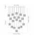 Keene 19 Light G9 2m Oval Multiple Pendant Polished Chrome / Clear Crystal Shade Item Weight: 24.1kg-2