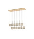 Keene 12 Light G9 2m Linear Pendant French Gold / Clear Crystal Shade-1